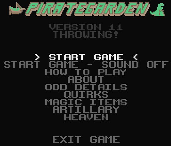 Game Title Page