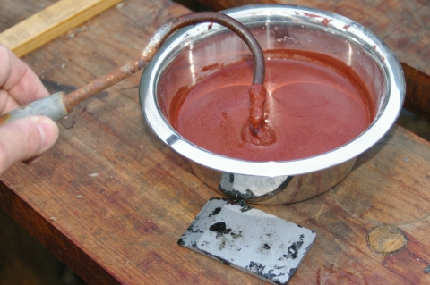 This gunk keeps a blade clean during tempering